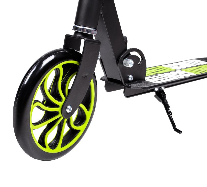 Самокат 2-х колёсный Farfello черный/зеленый арт.M-396B(4)