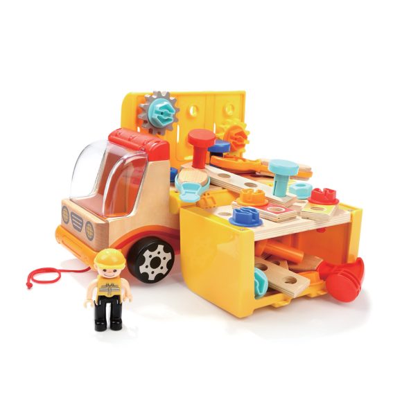Конструктор Mapacha "Машинка с инструментами": 53 детали, инструменты, пластик + дерево