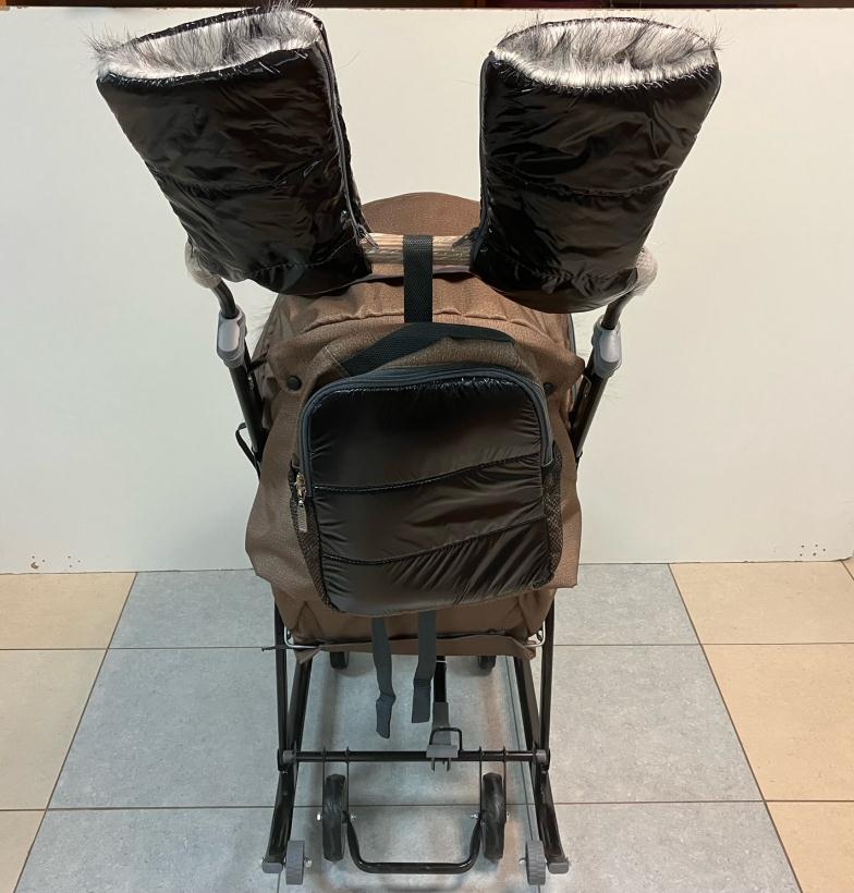 Санки-коляска NOVA бронза