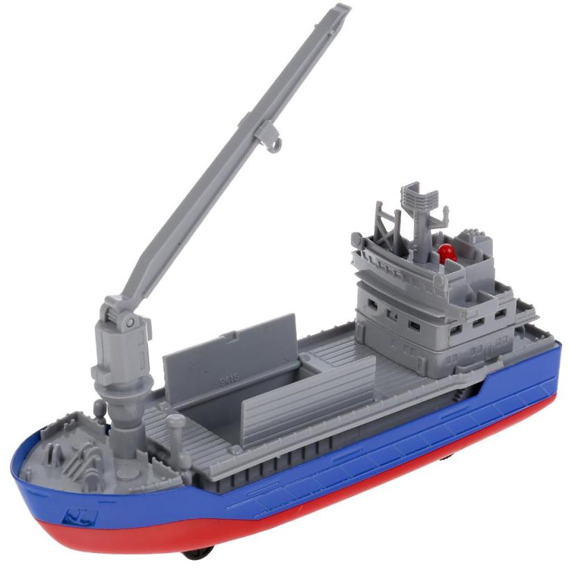 Транспортный корабль "Технопарк" 17 см синий, с подвижными деталями, металлический инерционный