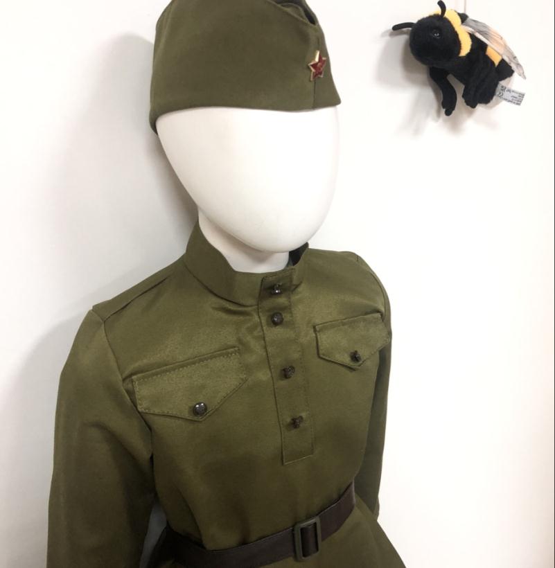 Военная форма Платье ВОВ, возраст 3-5, 5-7, 8-10 лет