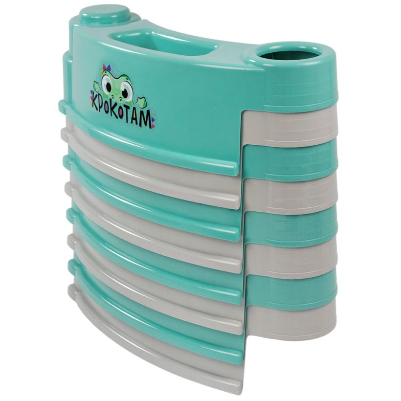 Песочница модульная Крокотам 8 сегментов мятный и серый 8П417813