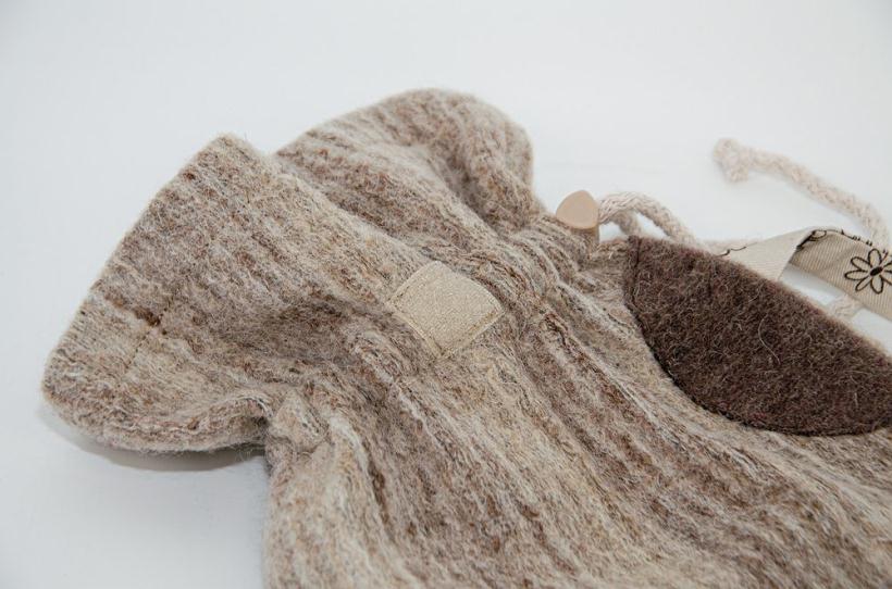 Грелка Глаша из шерсти мериноса, цвет бежевый арт.Т.11.58