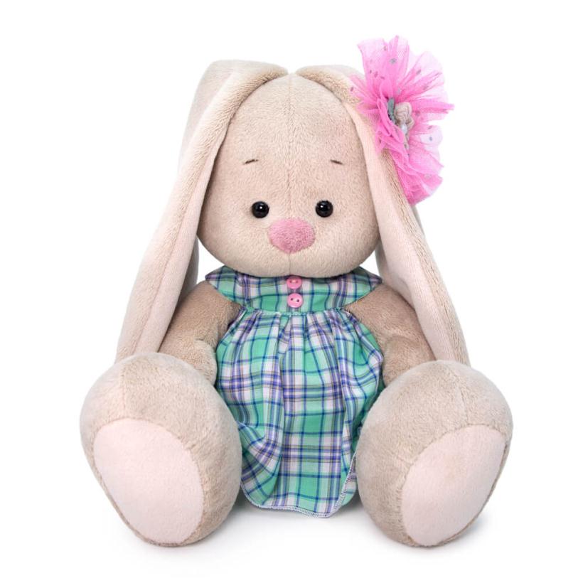 Платье зеленое в клетку для Зайки Ми 18 см OSidS-384