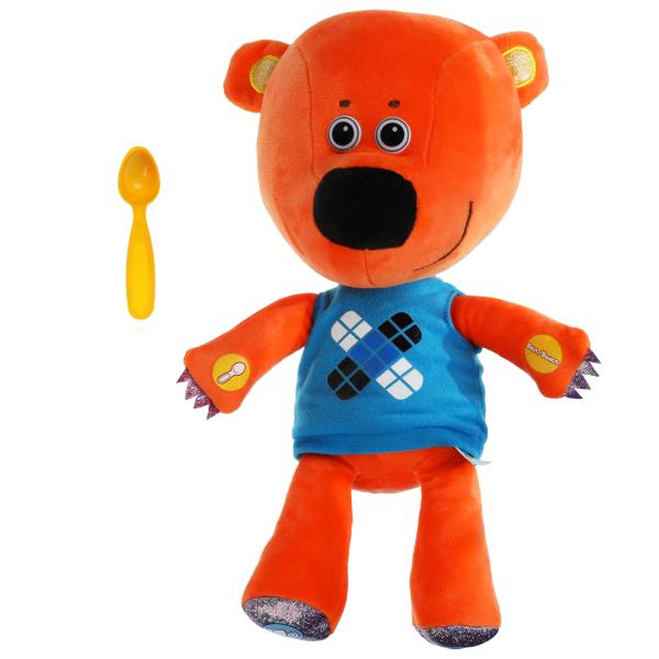 Мягкая игрушка "Мульти-Пульти" Ми-ми-мишки. Кеша ест из ложечки 25 см арт.M80283-25