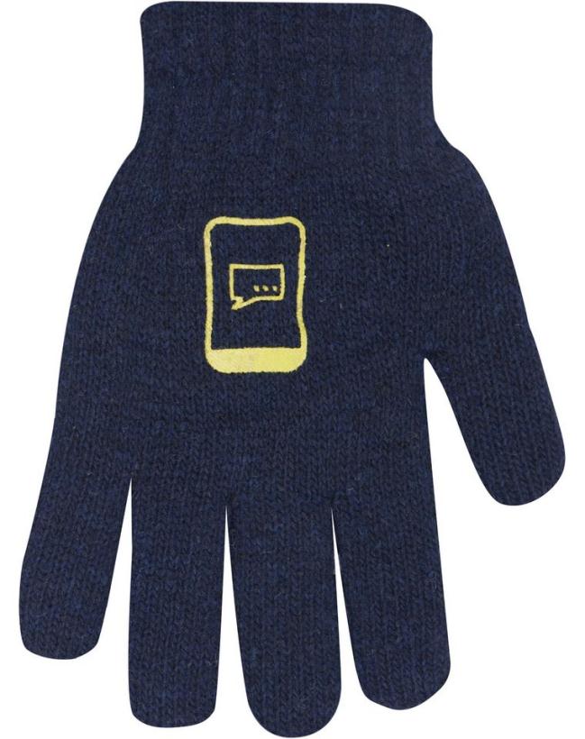 Перчатки YO! с шерстью и рисунком "abs" внутри утепленные махрой арт R-201