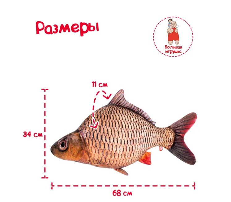 Игрушка мягкая Fancy Рыба RUB1