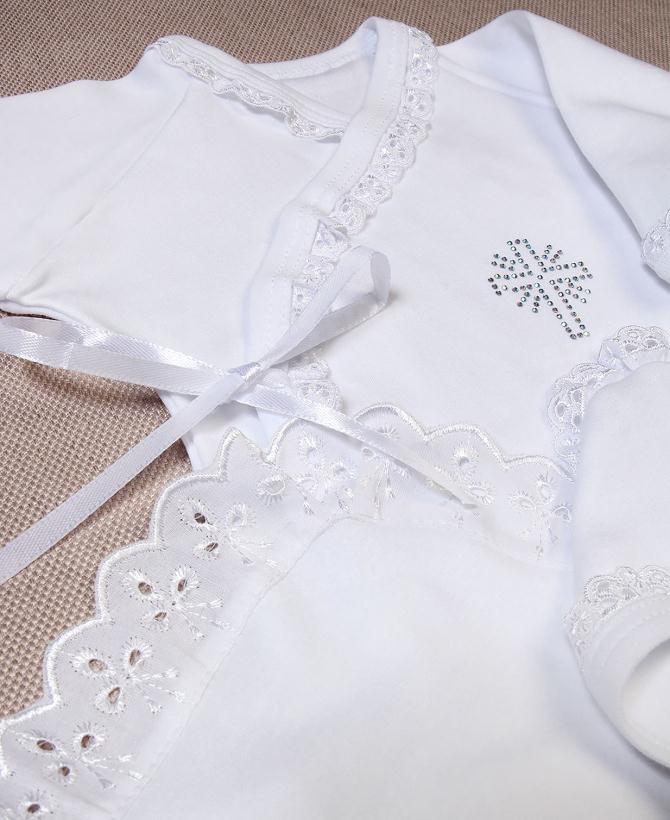 Набор для крещения № 150 белый р.56-68 см, 3 предмета