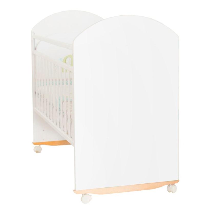 Кровать Белуччи колесо, качалка, цвет белый