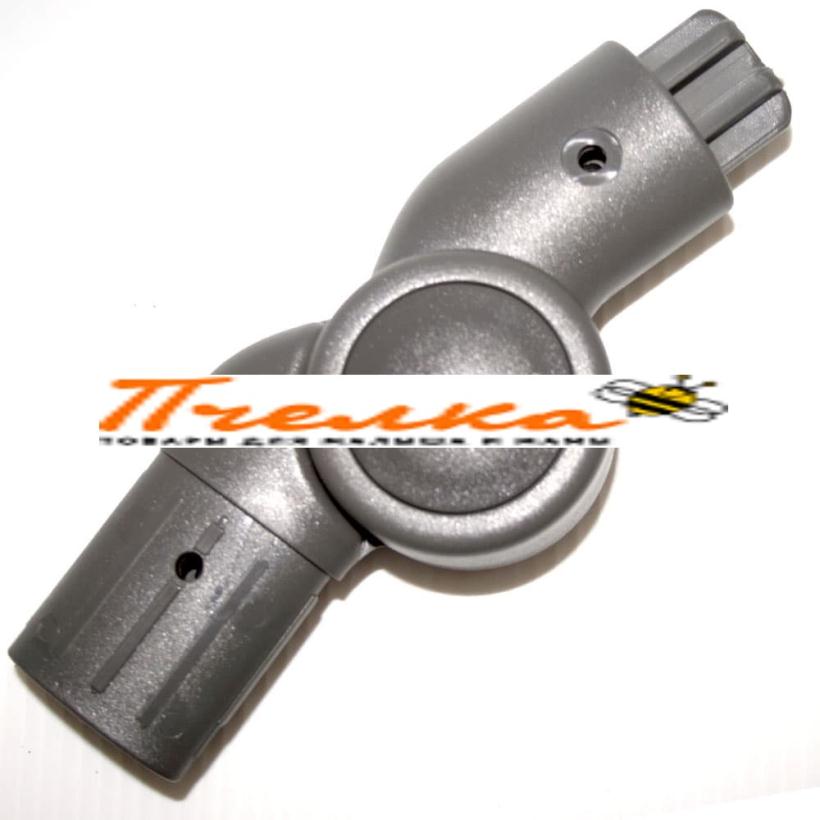 Шарнир регулирования ручки по высоте овал-овал 42/22-20/30мм усиленный №019030 со смещением серый (левый)