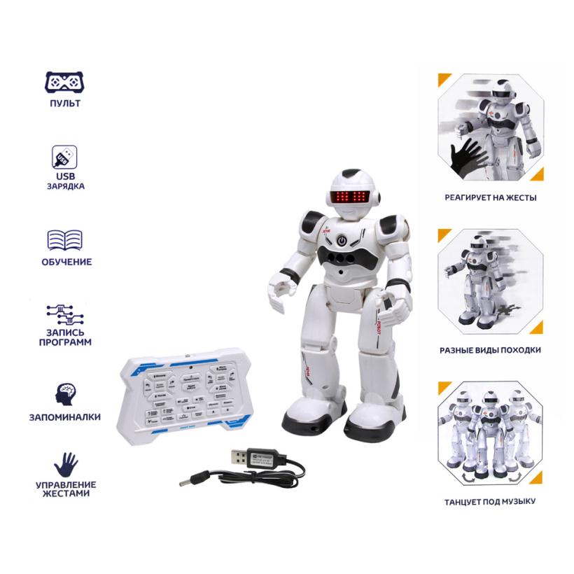Робот Лёня для детей, реагирует на жесты, радиоуправляемый, функция программирования, движения