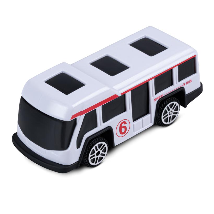 Автовоз AUTODRIVE с набором транспорта, в комплекте 5 машинок, вертолет, 4 знака