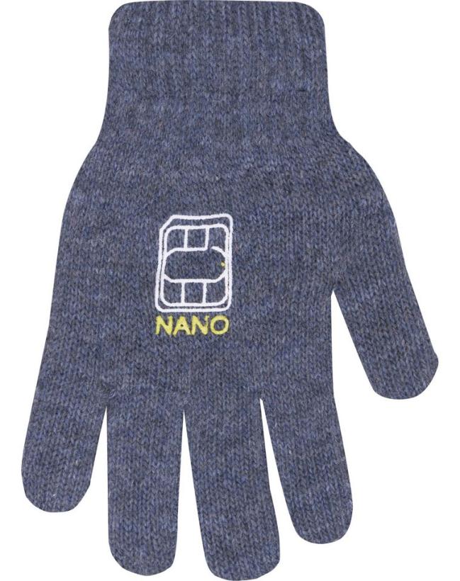 Перчатки YO! с шерстью и рисунком "abs" внутри утепленные махрой арт R-201