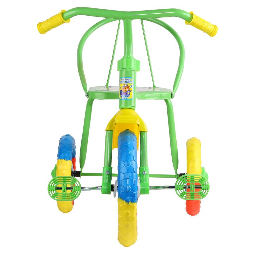 Велосипед трехколесный Озорной ветерок зеленый цветные колеса из ЭВА арт.GV-B3-2MX