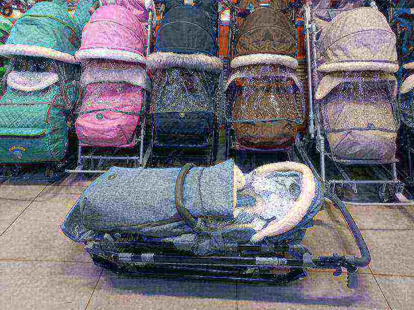 Санки коляска Ника детям НД7-8K синий джинс