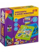 Мозаика для малышей Bondibon Динозавры и дикие животные 50 фишек, 50 винтиков арт.ВВ3744 Мозаика для малышей Bondibon Динозавры и дикие животные 50 фишек, 50 винтиков арт.ВВ3744