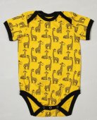 Боди "Ассорти" жирафы короткий рукав, рост  62 - 92см