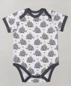 Боди "Ассорти" слоники короткий рукав, рост  74 - 92см