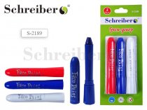 Краски для лица и тела "Schreiber" 3 цвета - белый, красный, синий