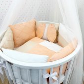 Комплект в кроватку "Зайка в персиковом" Dreams сатин