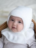 Шапка-шлем зимняя хб подкладка, с утеплителем белый