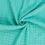 Плед вязаный хлопковый 80х100см бирюзовый