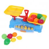 Полесье 53787 Игровой набор "Весы" + Набор продуктов (12 элементов) (в сеточке)