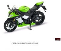 МОТОЦИКЛ металл 1:18 2009 kawasaki ninja zx-10r
