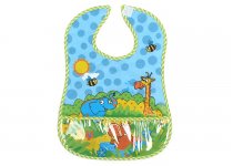 Нагрудник Бусинка Веселые животные на липучке с карманом 36*29 см арт.1065-1