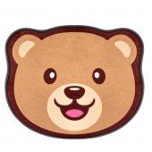 Плюшевый коврик для ванной с эффектом памяти Roxy Kids Мишка 50*60, арт RBMT-001