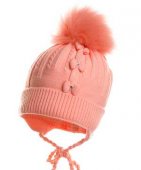 Шапка арт Cz-20 "Бантики" персиковый Шапка арт Cz-20 "Бантики" персиковый