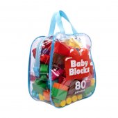 Пластиковый конструктор для маленьких Baby Blocks 80 деталей в сумке 04908 Пластиковый конструктор для маленьких Baby Blocks 80 деталей в сумке 04908