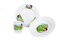 Набор посуды Дулевский фарфор "Тренировка" 3 предмета Набор посуды Дулевский фарфор "Тренировка" 3 предмета