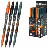 Ручка шариковая Erich Krause R-301 Stick Road Beast, синяя 0,7мм, толщина письма 0,35мм, круглая