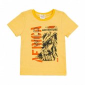 Футболка желтая с принтом Лев 1902-10