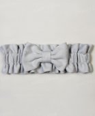 Бант "Вязаный" серый софт