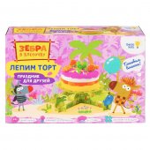 Набор для лепки Genio Kids Лепим торт с Зеброй в клеточку TA1702L