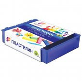 Пластилин Луч Классика 10 цветов 200г со стеком, пластиковая коробка