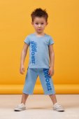 Комплект Зиронька 64-8017-2 (футболка+удлиненные шорты) р.98-128 см голубой Комплект Зиронька 64-8017-2 (футболка+удлиненные шорты) р.98-128 см голубой
