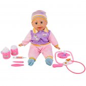Пупс "Карапуз" 46 см, живая мимика, звуки, с набором доктора лечим горло арт.8056-XMY Пупс "Карапуз" 46 см, живая мимика, звуки, с набором доктора лечим горло арт.8056-XMY