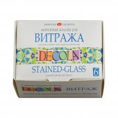 Краски акриловые "Декола" витражные 6 цв. по 20 мл. 42411064 Краски акриловые "Декола" витражные 6 цв. по 20 мл. 42411064