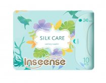 Прокладки женские Inseense Silk Care дневные, 4 капли, 240 мм/10 шт Прокладки женские Inseense Silk Care дневные, 4 капли, 240 мм/10 шт