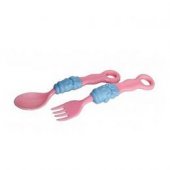 Набор Бусинка ложка и вилка пластмассовые арт.147