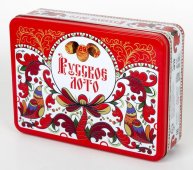 Лото Русское Узоры жестяная коробка Десятое королевство 01917