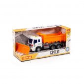 Самосвал Полесье Сити со снегоуборочным оборудованием, со светом и звуком Самосвал Полесье Сити со снегоуборочным оборудованием, со светом и звуком