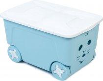 Ящик для игрушек 50л Cool на колесах 1032LA голубой