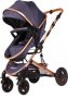 Коляска-трансформер Luxmom 530-W 3 в 1 джинсовый синий