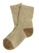 Носки однотонные 9-10 лет шерстяные бежевые с темной пяткой Носки однотонные 9-10 лет шерстяные бежевые с темной пяткой