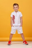 Комплект Зиронька 64-8016-1 (футболка+шорты) р.98-128 см белый Комплект Зиронька 64-8016-1 (футболка+шорты) р.98-128 см белый