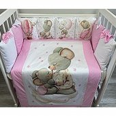 Комплект в кроватку 120*60 см Мышонок 6 предметов розовый 80220